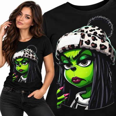 KOSZULKA DAMSKA ŚWIĄTECZNA  GRINCH WOMEN  2
